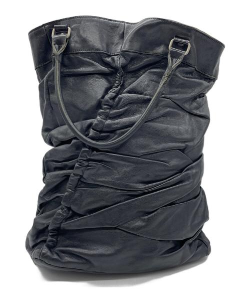 JUNYA WATANABE COMME des GARCONS（(ジュンヤワタナベ コムデギャルソン）JUNYA WATANABE COMME des GARCONS ((ジュンヤワタナベ コムデギャルソン) レザートートバッグ ブラックの古着・服飾アイテム