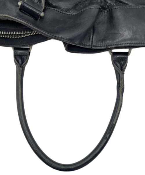 JUNYA WATANABE COMME des GARCONS（(ジュンヤワタナベ コムデギャルソン）JUNYA WATANABE COMME des GARCONS ((ジュンヤワタナベ コムデギャルソン) レザートートバッグ ブラックの古着・服飾アイテム