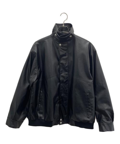 nilway（ニルウェイ）nilway (ニルウェイ) フェイクレザージャケット ブラック サイズ:Mの古着・服飾アイテム
