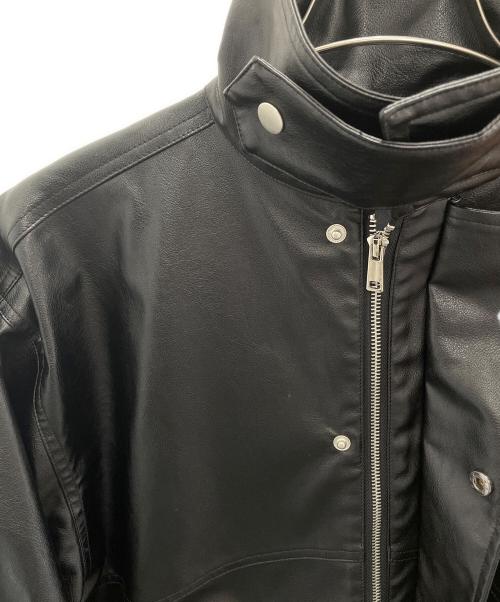nilway（ニルウェイ）nilway (ニルウェイ) フェイクレザージャケット ブラック サイズ:Mの古着・服飾アイテム