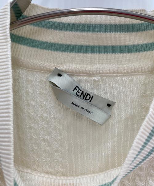 FENDI（フェンディ）FENDI (フェンディ) 薄手ニット ホワイト サイズ:40の古着・服飾アイテム