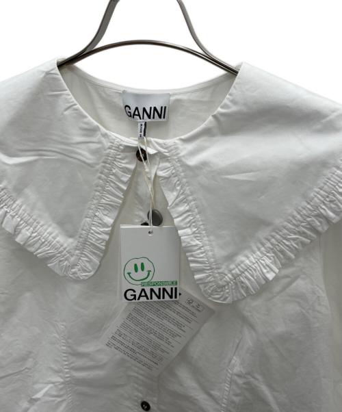 GANNI（ガニー）GANNI (ガニー) 長袖ブラウス ホワイト サイズ:40の古着・服飾アイテム