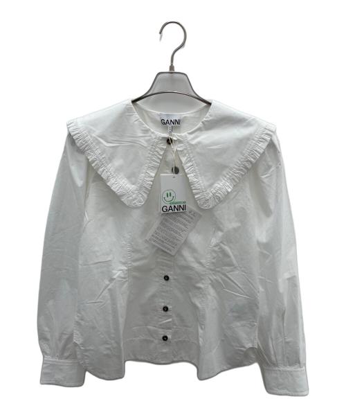 GANNI（ガニー）GANNI (ガニー) 長袖ブラウス ホワイト サイズ:40の古着・服飾アイテム