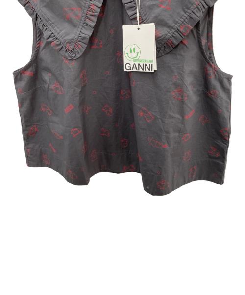 GANNI（ガニー）GANNI (ガニー) ノースリーブブラウス ブラック サイズ:42の古着・服飾アイテム