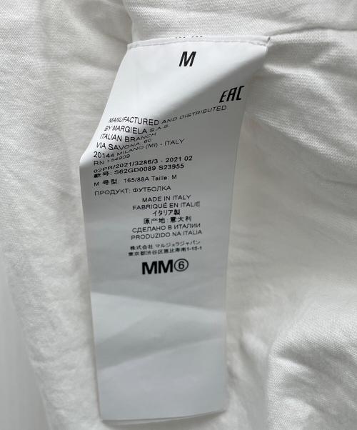 MM6 Maison Margiela（エムエムシックスメゾンマルジェラ）MM6 Maison Margiela (エムエムシックスメゾンマルジェラ) 半袖カットソー ホワイト サイズ:Mの古着・服飾アイテム