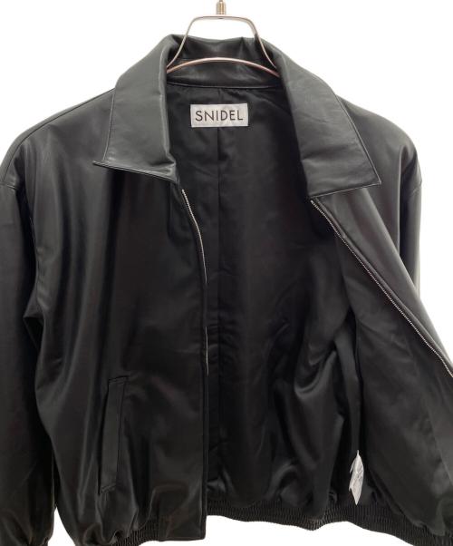 Snidel（スナイデル）Snidel (スナイデル) フェイクレザージャケット ブラック サイズ:ワンサイズの古着・服飾アイテム