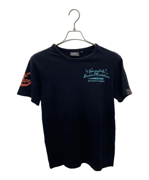 LowBlowKnuckle（ロウブロウナックル）LowBlowKnuckle (ロウブロウナックル) 半袖カットソー ブラック サイズ:Mの古着・服飾アイテム
