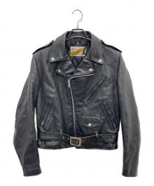Schott（ショット）の古着「レザーライダースジャケット」｜ブラック