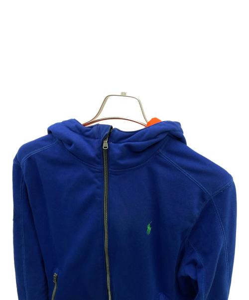 POLO RALPH LAUREN（ポロ・ラルフローレン）POLO RALPH LAUREN (ポロ・ラルフローレン) ジップパーカー ブルー×オレンジ サイズ:Mの古着・服飾アイテム