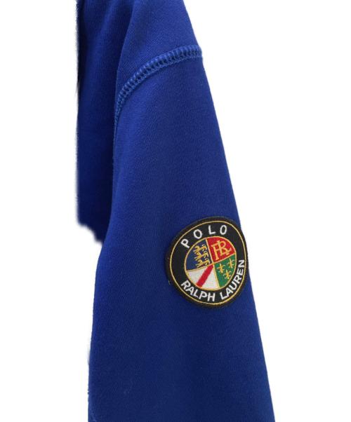 POLO RALPH LAUREN（ポロ・ラルフローレン）POLO RALPH LAUREN (ポロ・ラルフローレン) ジップパーカー ブルー×オレンジ サイズ:Mの古着・服飾アイテム