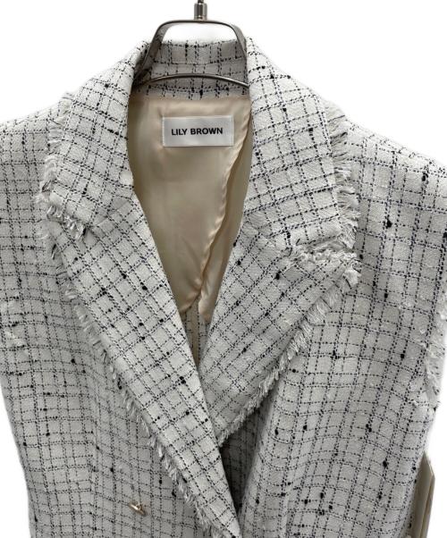 Lily Brown（リリーブラウン）Lily Brown (リリーブラウン) ノースリーブジャケット ホワイト サイズ:FREEの古着・服飾アイテム