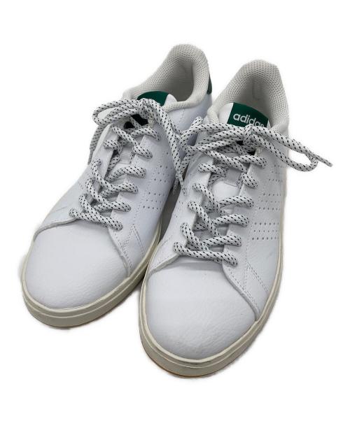 adidas（アディダス）adidas (アディダス) ADVANCOURT Base 2.0 ホワイト×グリーン サイズ:25.5cmの古着・服飾アイテム