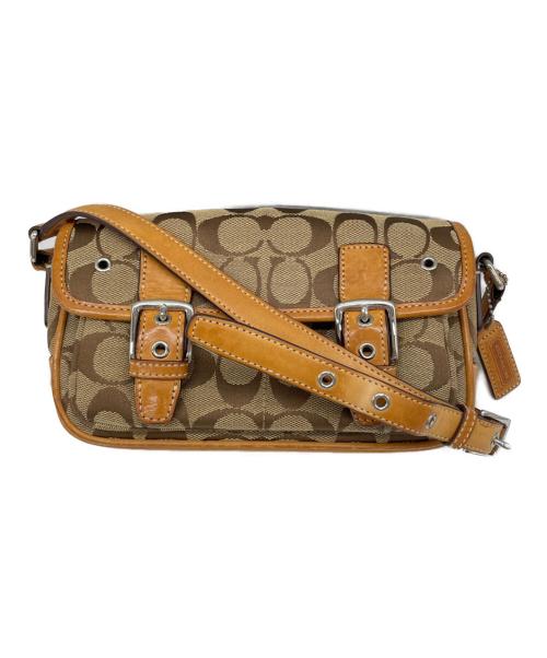 COACH（コーチ）COACH (コーチ) ショルダーバッグ ベージュ×ブラウンの古着・服飾アイテム