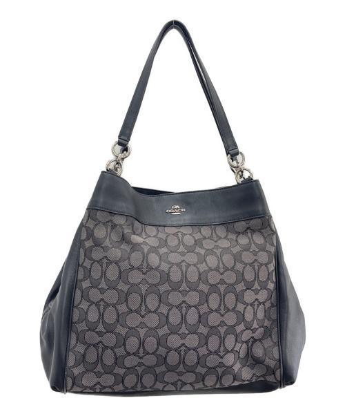 COACH（コーチ）COACH (コーチ) ショルダーバッグ グレー×ブラックの古着・服飾アイテム