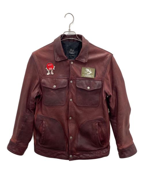RHENIUM（レニウム）RHENIUM (レニウム) レザージャケット レッド サイズ:38の古着・服飾アイテム