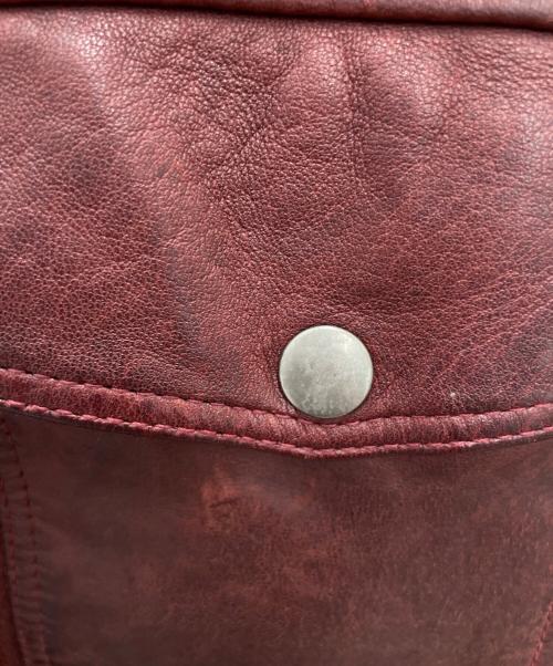 RHENIUM（レニウム）RHENIUM (レニウム) レザージャケット レッド サイズ:38の古着・服飾アイテム