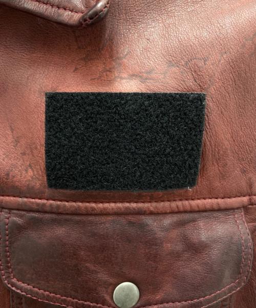 RHENIUM（レニウム）RHENIUM (レニウム) レザージャケット レッド サイズ:38の古着・服飾アイテム