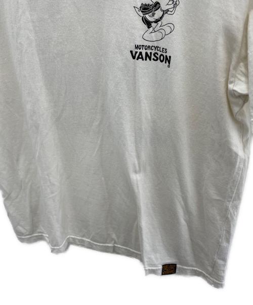 VANSON（バンソン）VANSON (バンソン) LOONEY TUNES (ルーニーチューンズ) 半袖カットソー ベージュ サイズ:Lの古着・服飾アイテム
