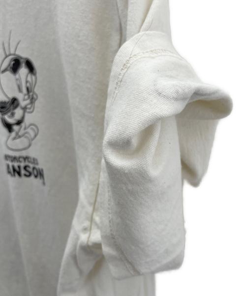 VANSON（バンソン）VANSON (バンソン) LOONEY TUNES (ルーニーチューンズ) 半袖カットソー ベージュ サイズ:Lの古着・服飾アイテム