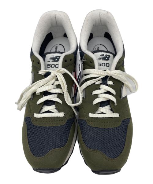 NEW BALANCE（ニューバランス）NEW BALANCE (ニューバランス) スニーカー グリーン×ネイビー サイズ:28cmの古着・服飾アイテム