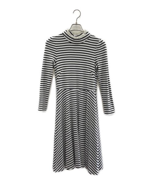 franche lippee（フランシュリッペ）franche lippee (フランシュリッペ) 長袖ワンピース ブラック×ホワイト サイズ:Mの古着・服飾アイテム