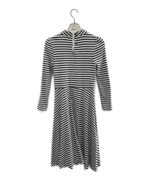 franche lippee（フランシュリッペ）franche lippee (フランシュリッペ) 長袖ワンピース ブラック×ホワイト サイズ:Mの古着・服飾アイテム