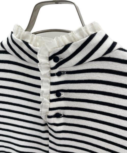 franche lippee（フランシュリッペ）franche lippee (フランシュリッペ) 長袖ワンピース ブラック×ホワイト サイズ:Mの古着・服飾アイテム