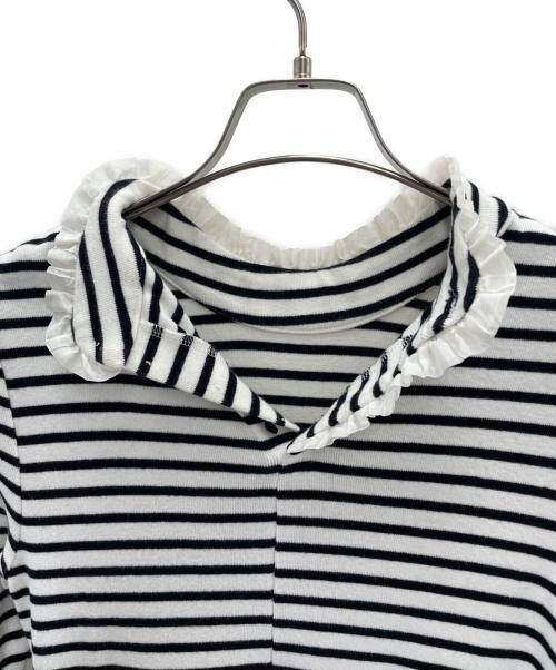 franche lippee（フランシュリッペ）franche lippee (フランシュリッペ) 長袖ワンピース ブラック×ホワイト サイズ:Mの古着・服飾アイテム
