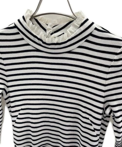 franche lippee（フランシュリッペ）franche lippee (フランシュリッペ) 長袖ワンピース ブラック×ホワイト サイズ:Mの古着・服飾アイテム