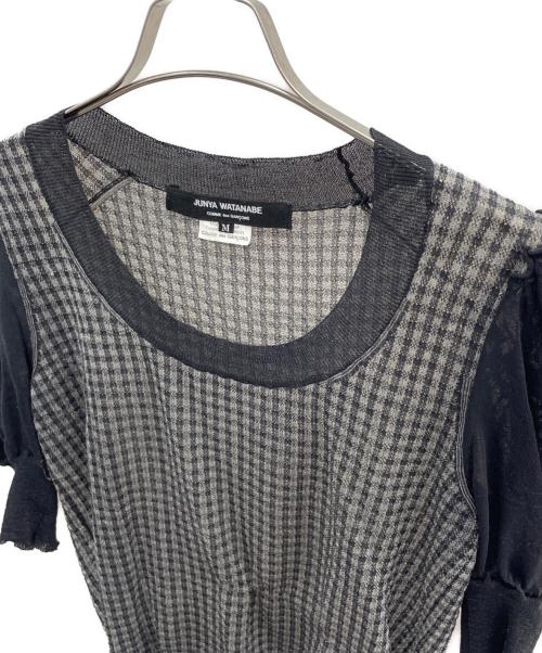 JUNYA WATANABE COMME des GARCONS（(ジュンヤワタナベ コムデギャルソン）JUNYA WATANABE COMME des GARCONS ((ジュンヤワタナベ コムデギャルソン) 半袖カットソー ブラック サイズ:Mの古着・服飾アイテム