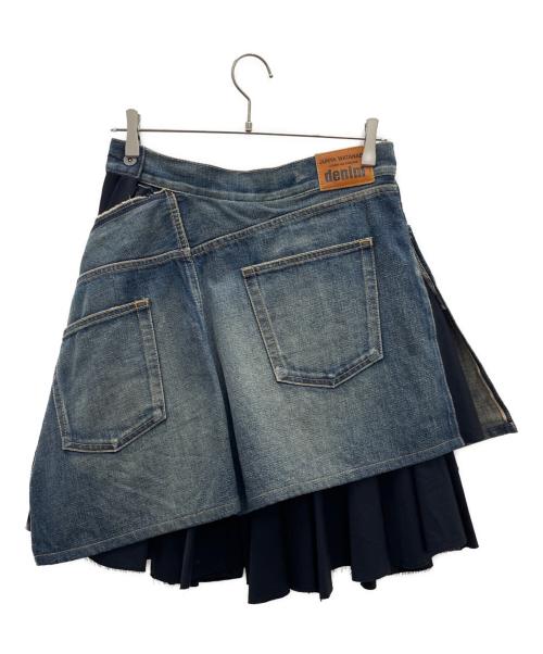 JUNYA WATANABE COMME des GARCONS（(ジュンヤワタナベ コムデギャルソン）JUNYA WATANABE COMME des GARCONS ((ジュンヤワタナベ コムデギャルソン) デニムドッキングスカート ネイビー サイズ:Mの古着・服飾アイテム