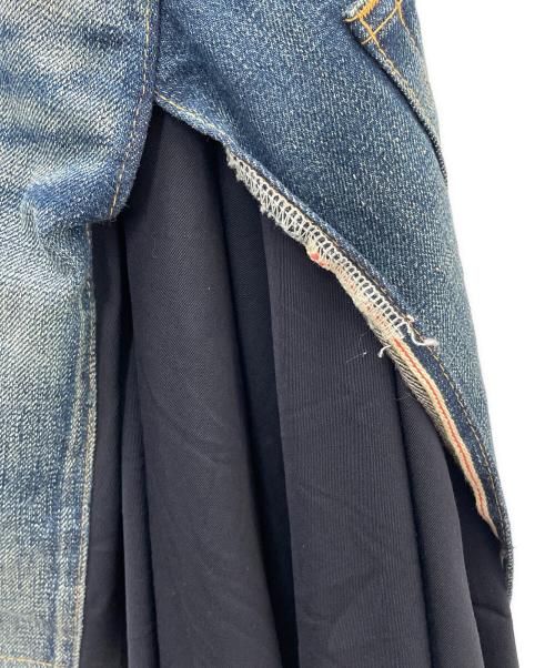 JUNYA WATANABE COMME des GARCONS（(ジュンヤワタナベ コムデギャルソン）JUNYA WATANABE COMME des GARCONS ((ジュンヤワタナベ コムデギャルソン) デニムドッキングスカート ネイビー サイズ:Mの古着・服飾アイテム