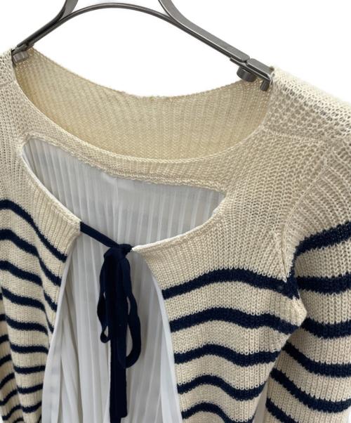 JUNYA WATANABE COMME des GARCONS（(ジュンヤワタナベ コムデギャルソン）JUNYA WATANABE COMME des GARCONS ((ジュンヤワタナベ コムデギャルソン) 薄手ニット ベージュ×ホワイト サイズ:ＸＳの古着・服飾アイテム