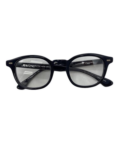 BEAUTY&YOUTH（ビューティーアンドユース）BEAUTY&YOUTH (ビューティーアンドユース) KANEKO OPTICAL (金子眼鏡) 伊達眼鏡 ブラックの古着・服飾アイテム