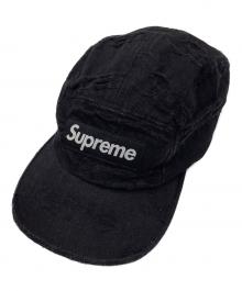 SUPREME（シュプリーム）の古着「frayed logos denim camp cap」｜ブラック