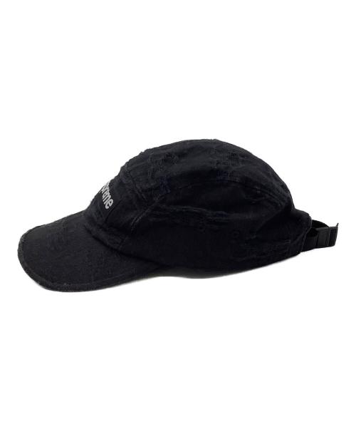 SUPREME（シュプリーム）SUPREME (シュプリーム) frayed logos denim camp cap ブラックの古着・服飾アイテム