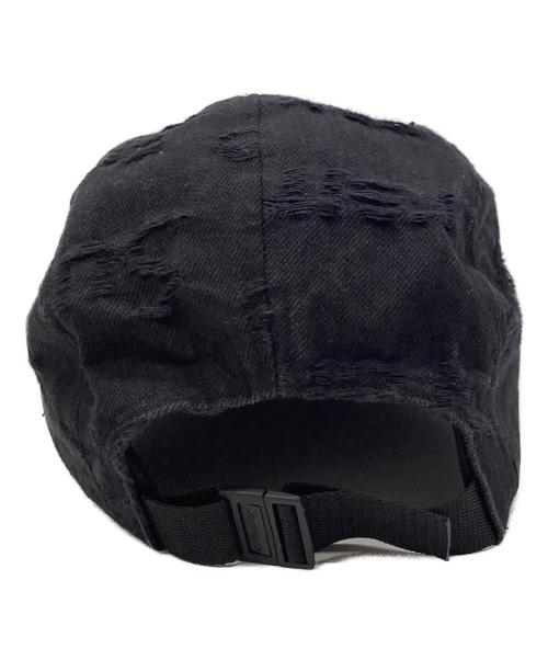 SUPREME（シュプリーム）SUPREME (シュプリーム) frayed logos denim camp cap ブラックの古着・服飾アイテム