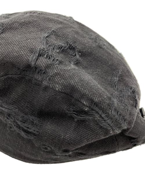 SUPREME（シュプリーム）SUPREME (シュプリーム) frayed logos denim camp cap ブラックの古着・服飾アイテム