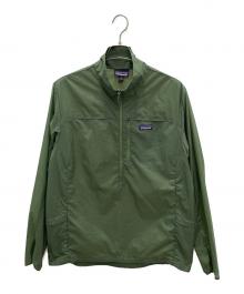 Patagonia（パタゴニア）の古着「メンズ・フーディニ・スタッシュ・1/2ジップ・プルオーバー」｜グリーン