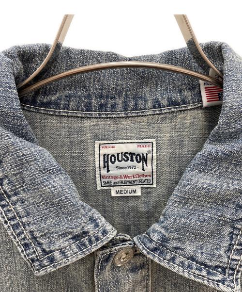 HOUSTON（ヒューストン）HOUSTON (ヒューストン) 長袖Tシャツ ブルー サイズ:Mの古着・服飾アイテム
