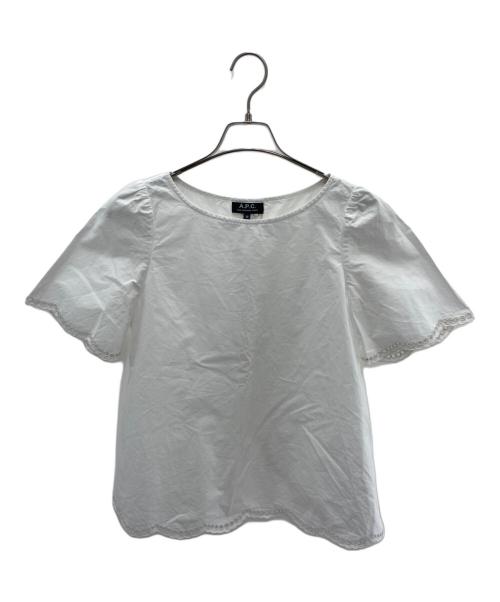 A.P.C.（アーペーセー）A.P.C. (アーペーセー) 半袖ブラウス ホワイト サイズ:Sの古着・服飾アイテム