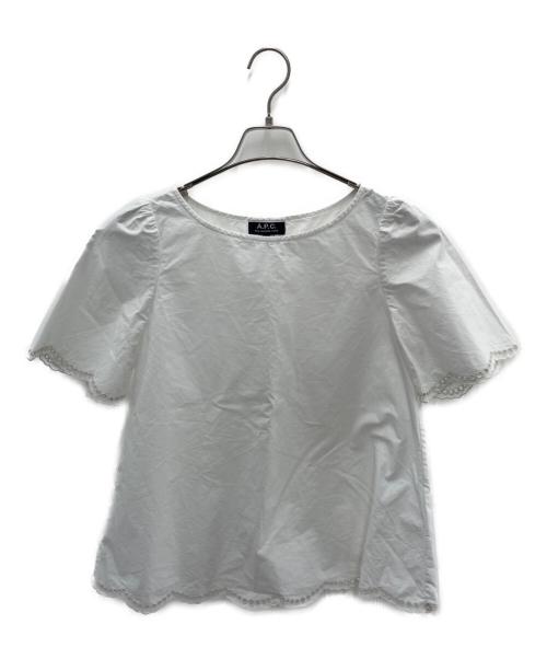 A.P.C.（アーペーセー）A.P.C. (アーペーセー) 半袖ブラウス ホワイト サイズ:Sの古着・服飾アイテム