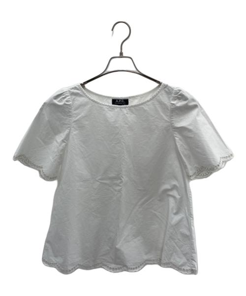 A.P.C.（アーペーセー）A.P.C. (アーペーセー) 半袖ブラウス ホワイト サイズ:Sの古着・服飾アイテム