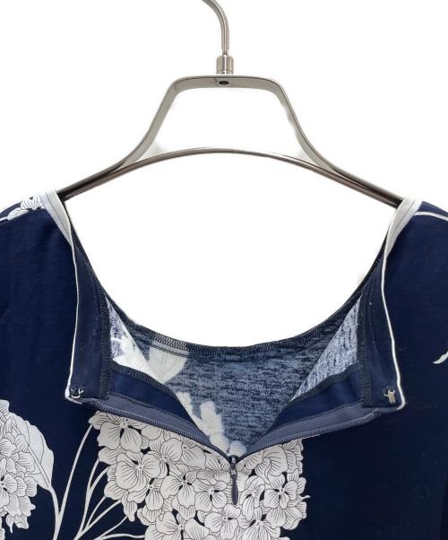 LEONARD FASHION（レオナールファッション）LEONARD FASHION (レオナールファッション) 半袖カットソー ネイビー×ホワイト サイズ:44の古着・服飾アイテム