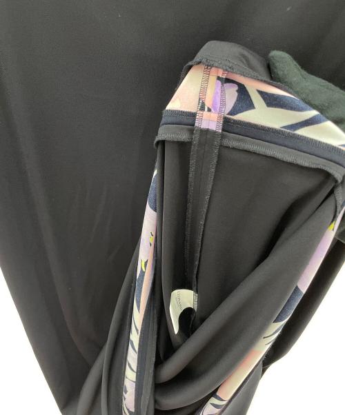 LEONARD FASHION（レオナールファッション）LEONARD FASHION (レオナールファッション) 半袖ワンピース ブラック×パープル サイズ:44の古着・服飾アイテム