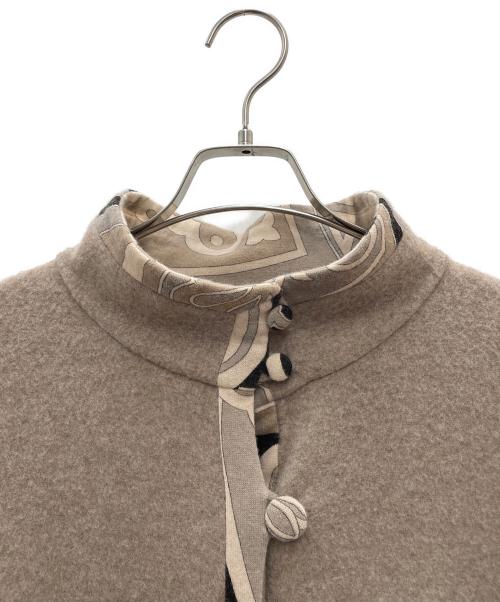 LEONARD FASHION（レオナールファッション）LEONARD FASHION (レオナールファッション) リバーシブルウールコート ベージュ サイズ:42の古着・服飾アイテム