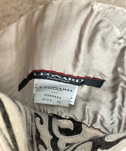 LEONARD FASHION（レオナールファッション）LEONARD FASHION (レオナールファッション) リバーシブルウールコート ベージュ サイズ:42の古着・服飾アイテム