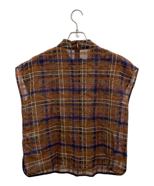 EPOCA（エポカ）EPOCA (エポカ) ノースリーブブラウス ブラウン サイズ:40の古着・服飾アイテム