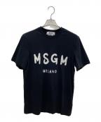 MSGMエムエスジーエム）の古着「手書きタイプロゴ Tシャツ」｜ブラック
