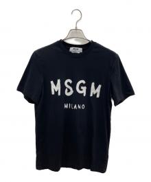 MSGM（エムエスジーエム）の古着「手書きタイプロゴ Tシャツ」｜ブラック